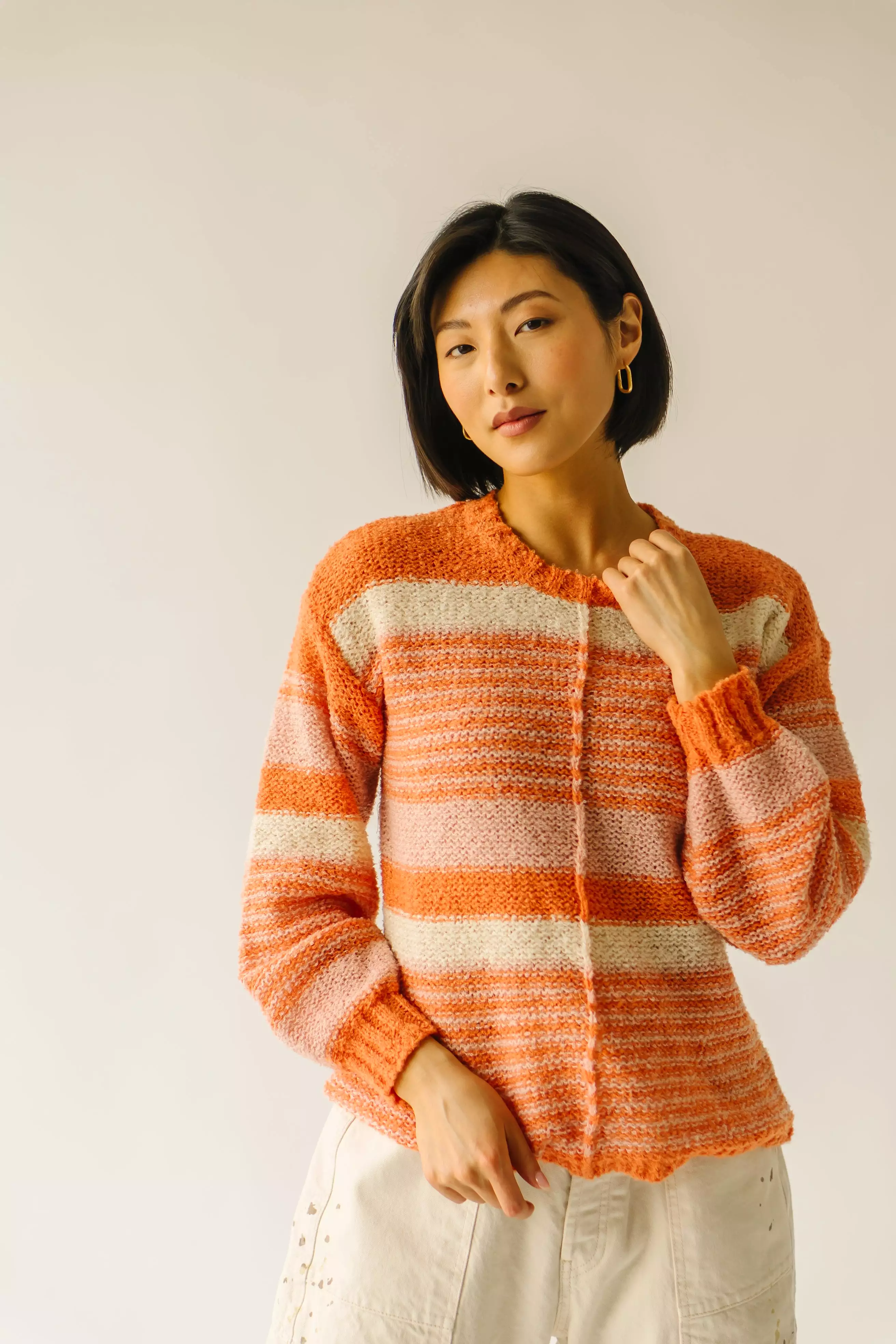 Rialto Striped Sweater Tangerine Multi - Results