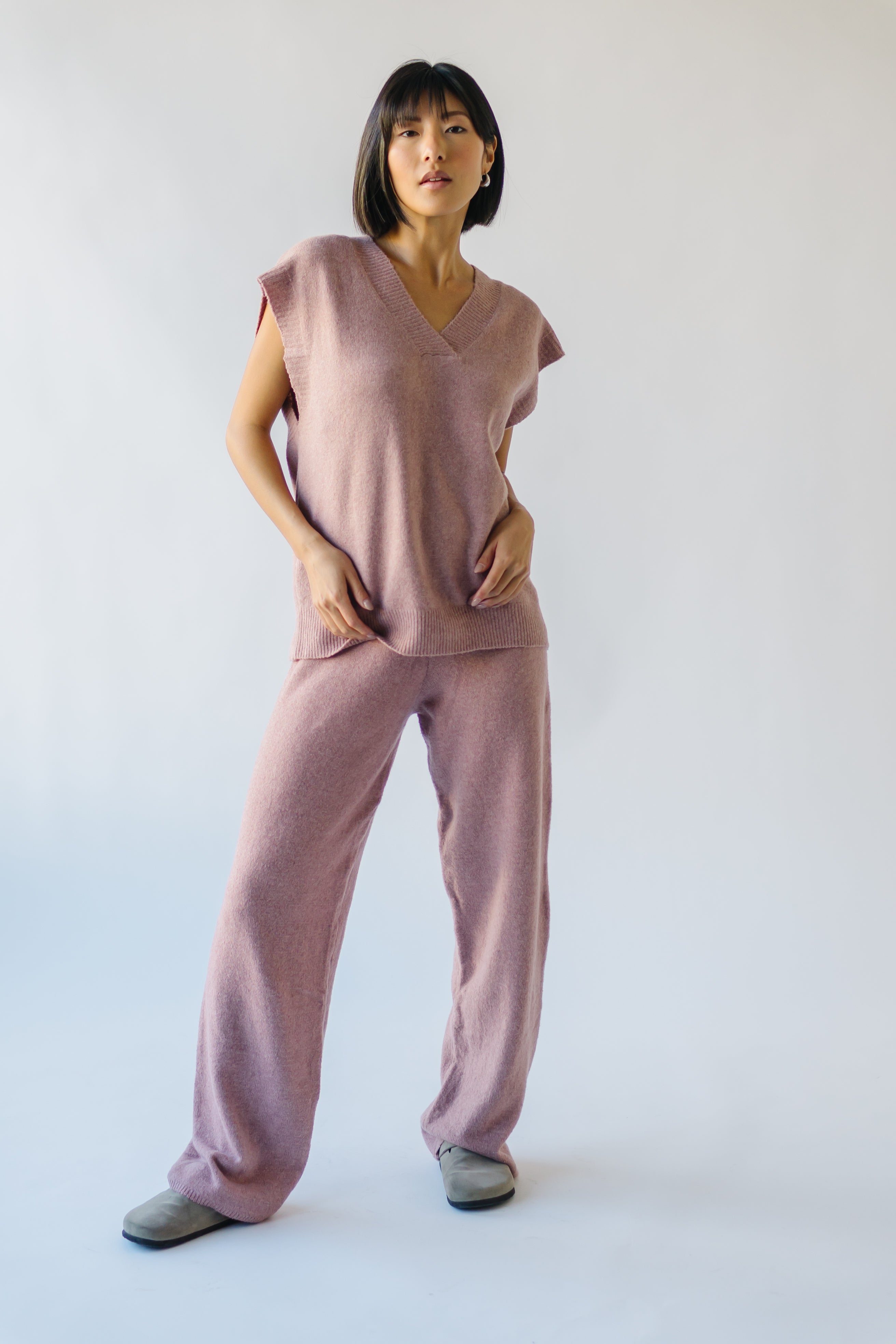 Richins Sweater Pant Dusty Pink