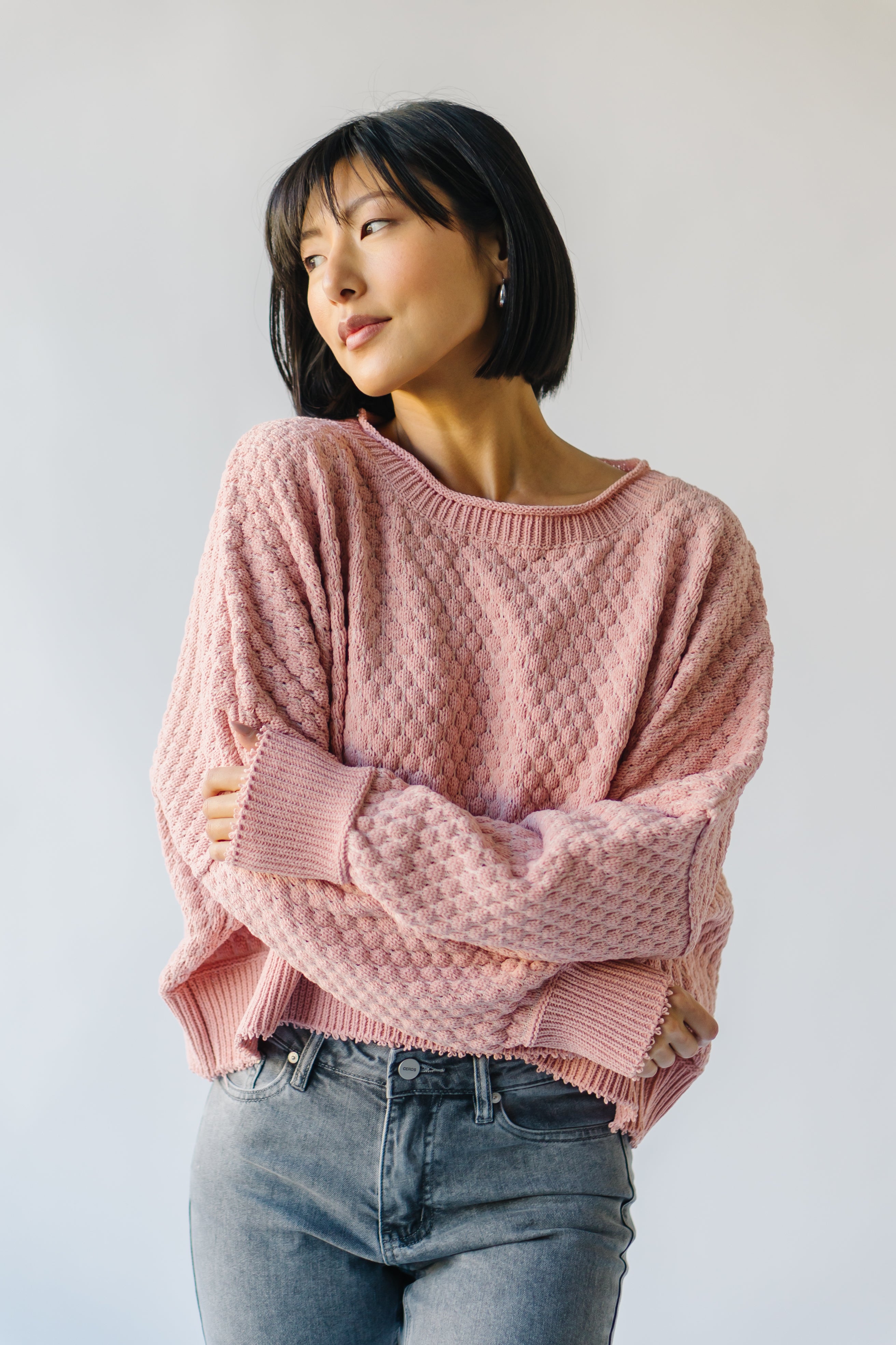 Rippey Textured Sweater Blush