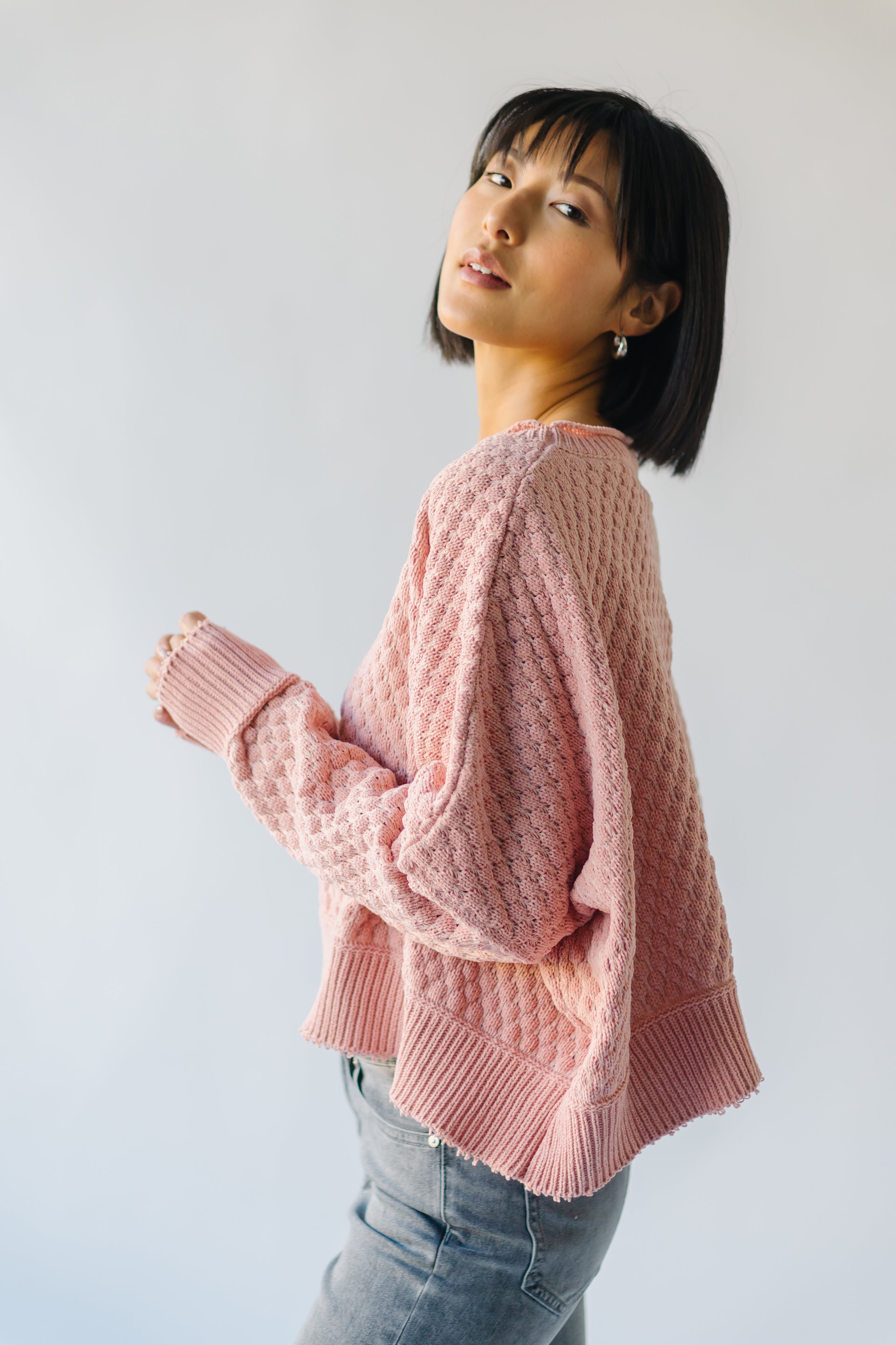 Rippey Textured Sweater Blush