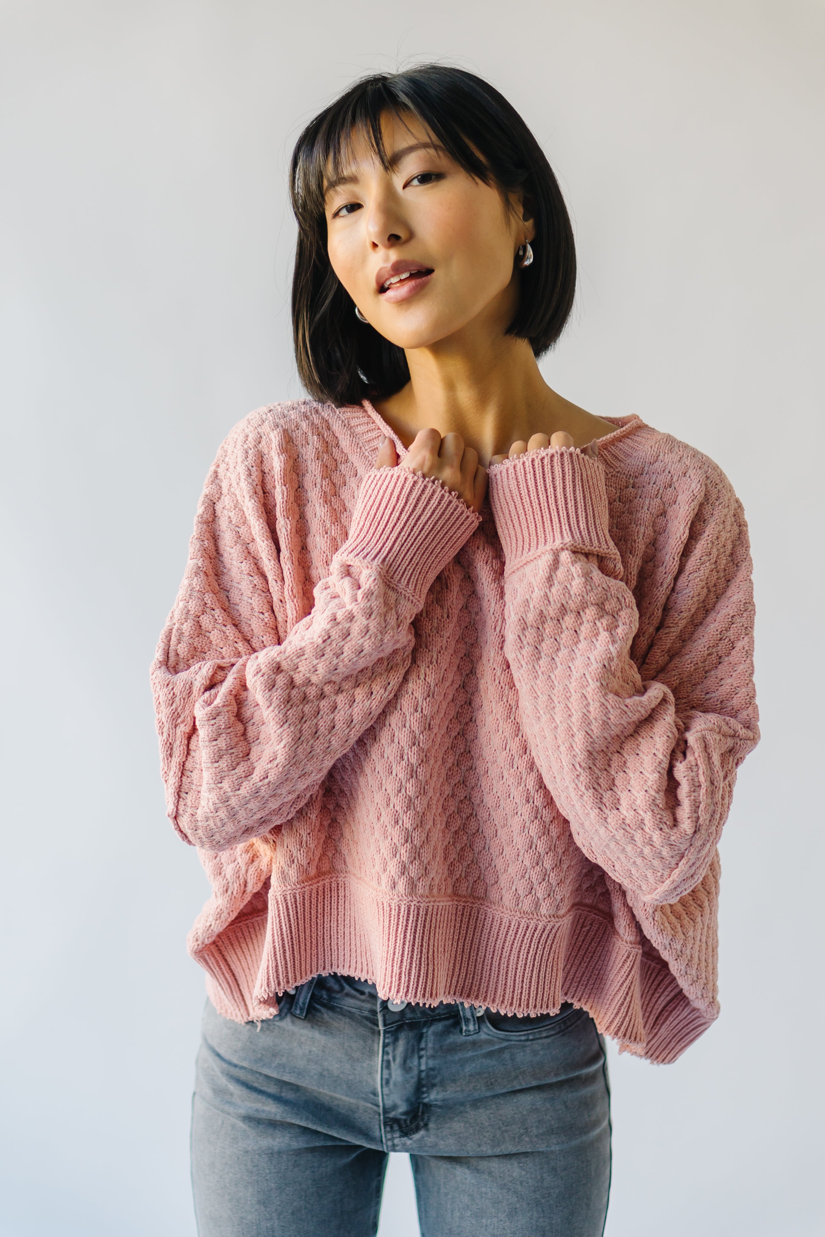 Rippey Textured Sweater Blush