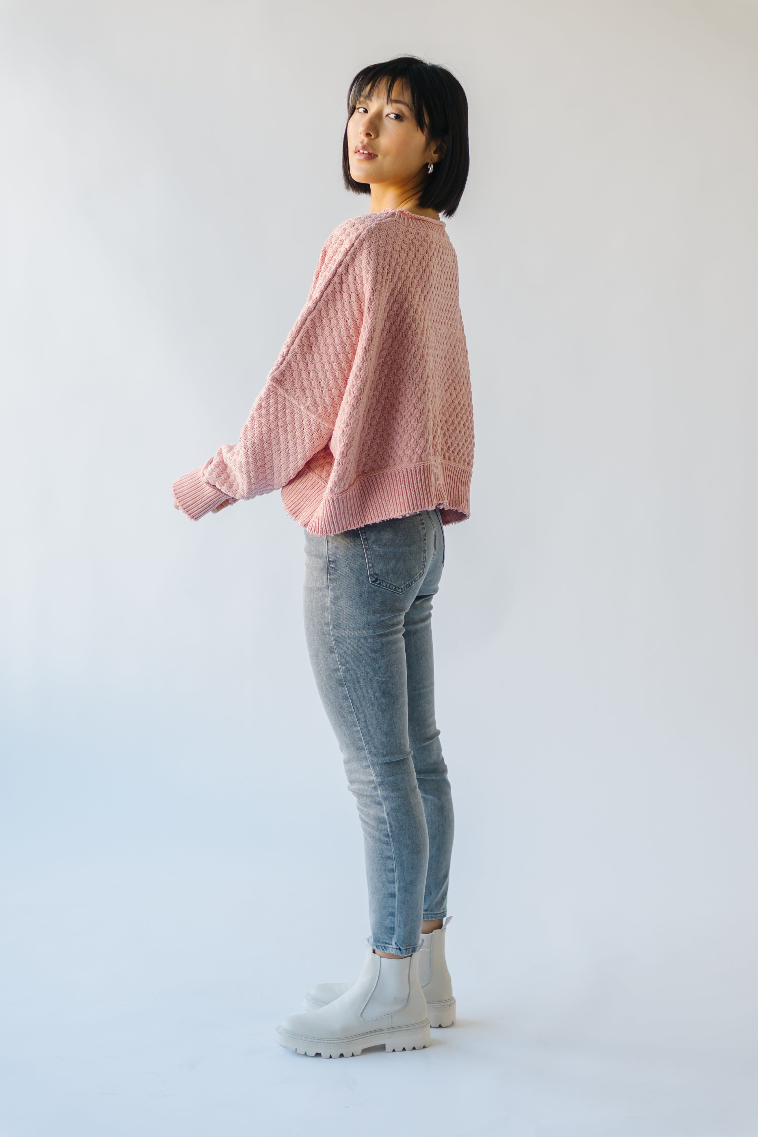 Rippey Textured Sweater Blush