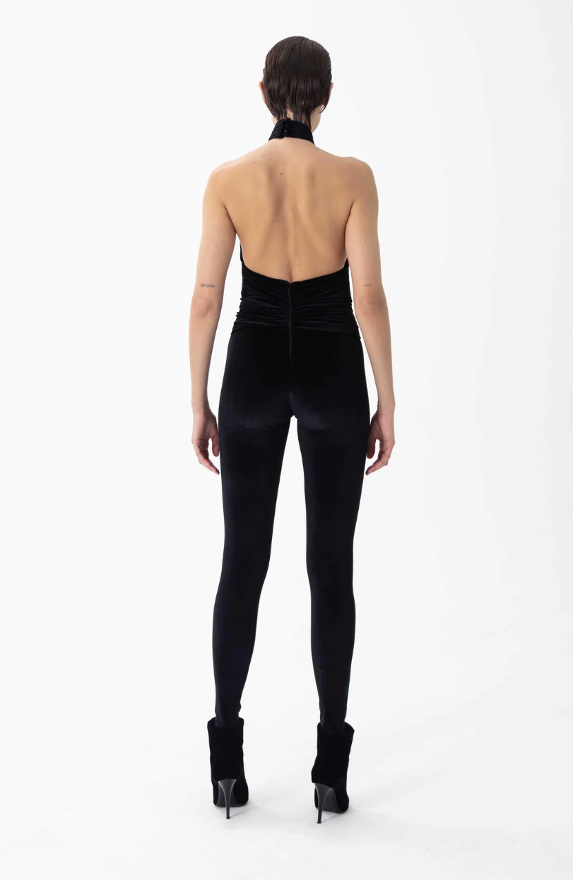 Ronny Kobo Abreen Catsuit Jet Black Crimson - Buy Online Now