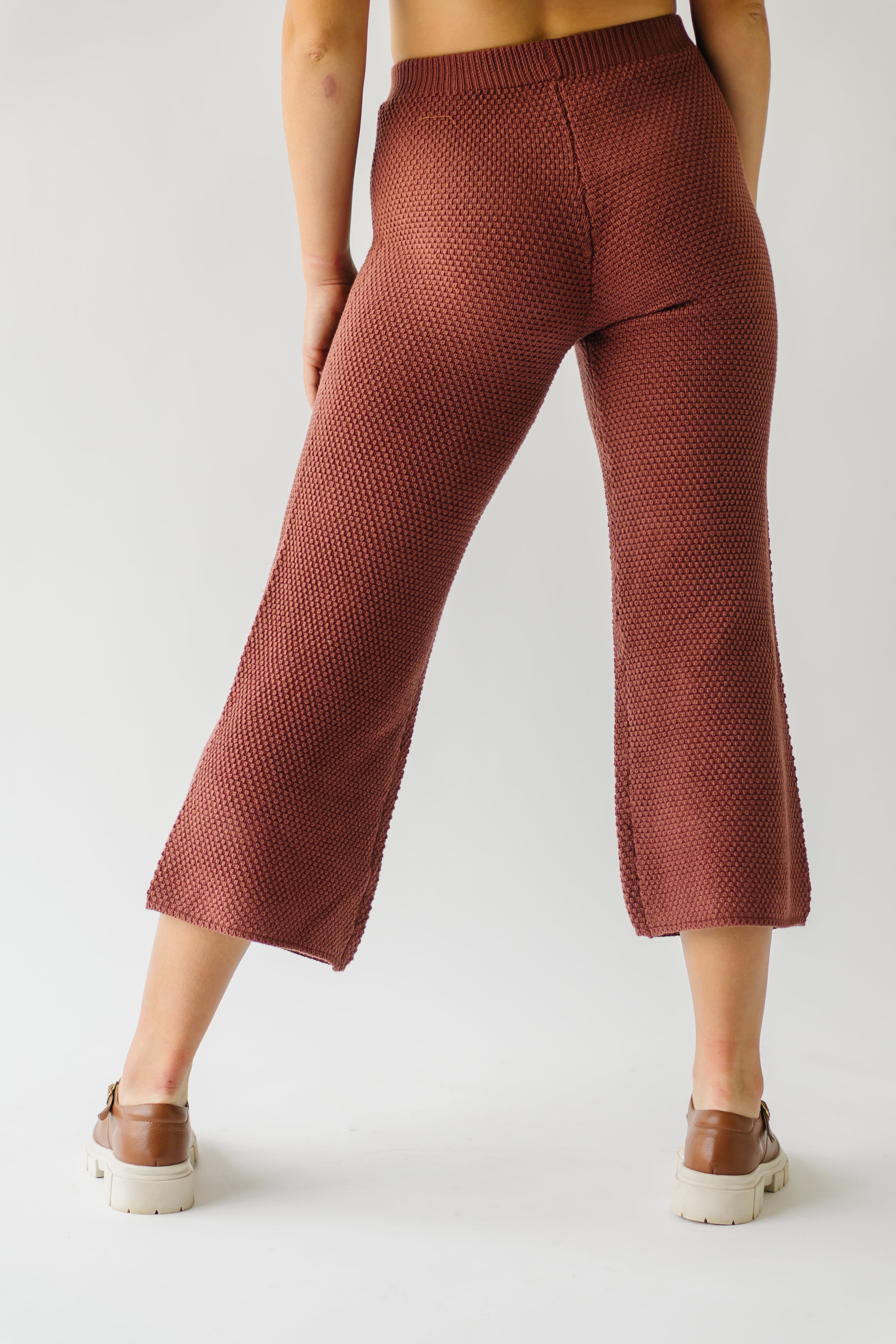 Roxbury Textured Sweater Pant - Rust - Shop now!