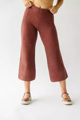 Roxbury Textured Sweater Pant - Rust - Shop now!