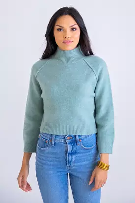 Sage Yarn Mock Sweater