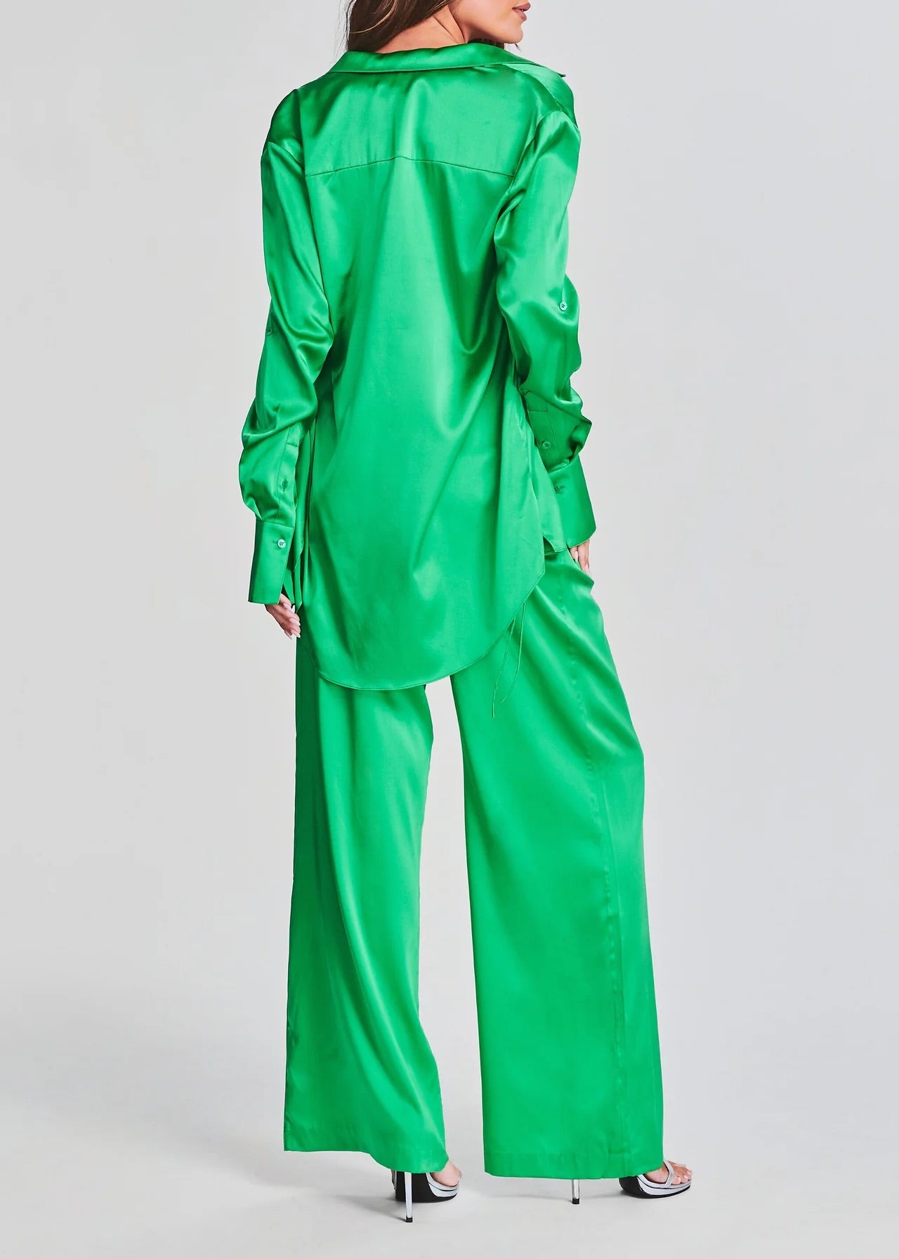 Ser.o.ya Zarri Silk Pant Kelly Green