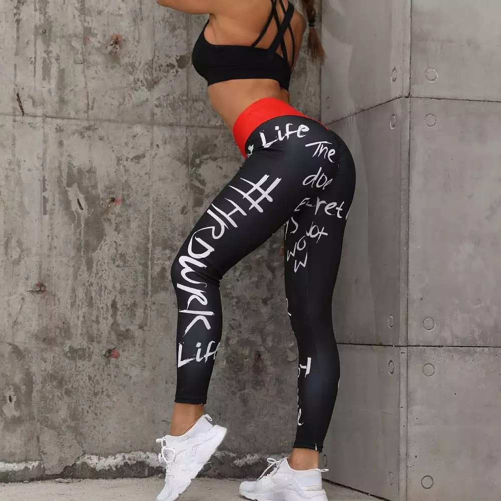 Sexy Women Yoga Pants Leggings - Workout Sports Running Leggings, High Waist, Fringe Elastic, Slim Fit, Gym Wear