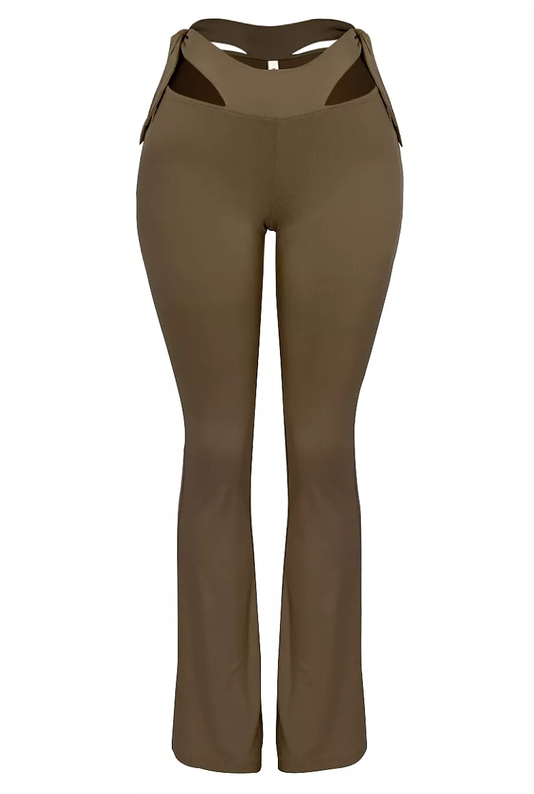 Sheridan Brown Flare Leggings