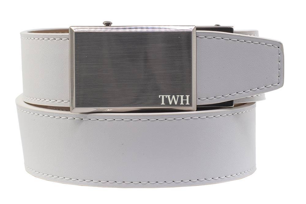 Shield V.3 White Belt with 1 3/8 Strap, Perfect for Formal Attire