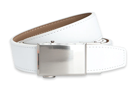 Shield V.3 White Belt with 1 3/8 Strap, Perfect for Formal Attire