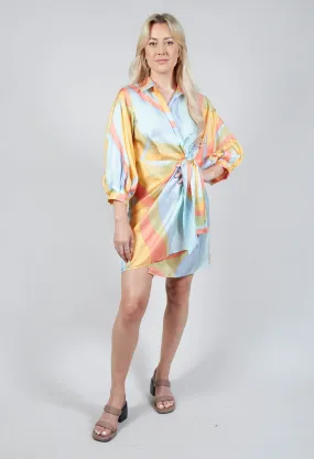 Silk Shades Print Wrap Dress