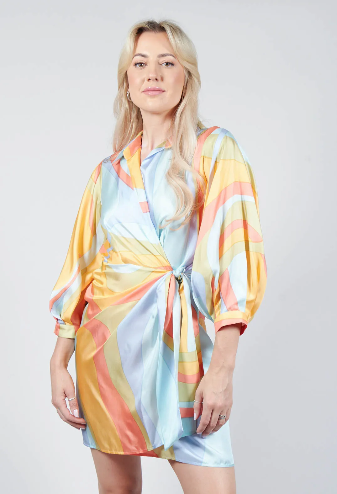 Silk Shades Print Wrap Dress