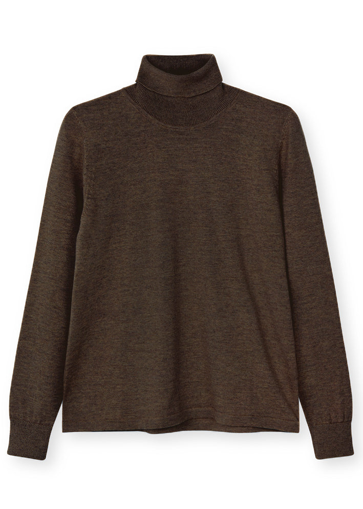 Sibin Linnebjerg Brown Turtleneck Sweater