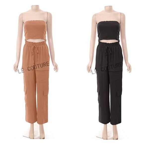 Sleeveless Crop Top and Pant Set - Result: Stylish Sleeveless Crop Top and Pant Set