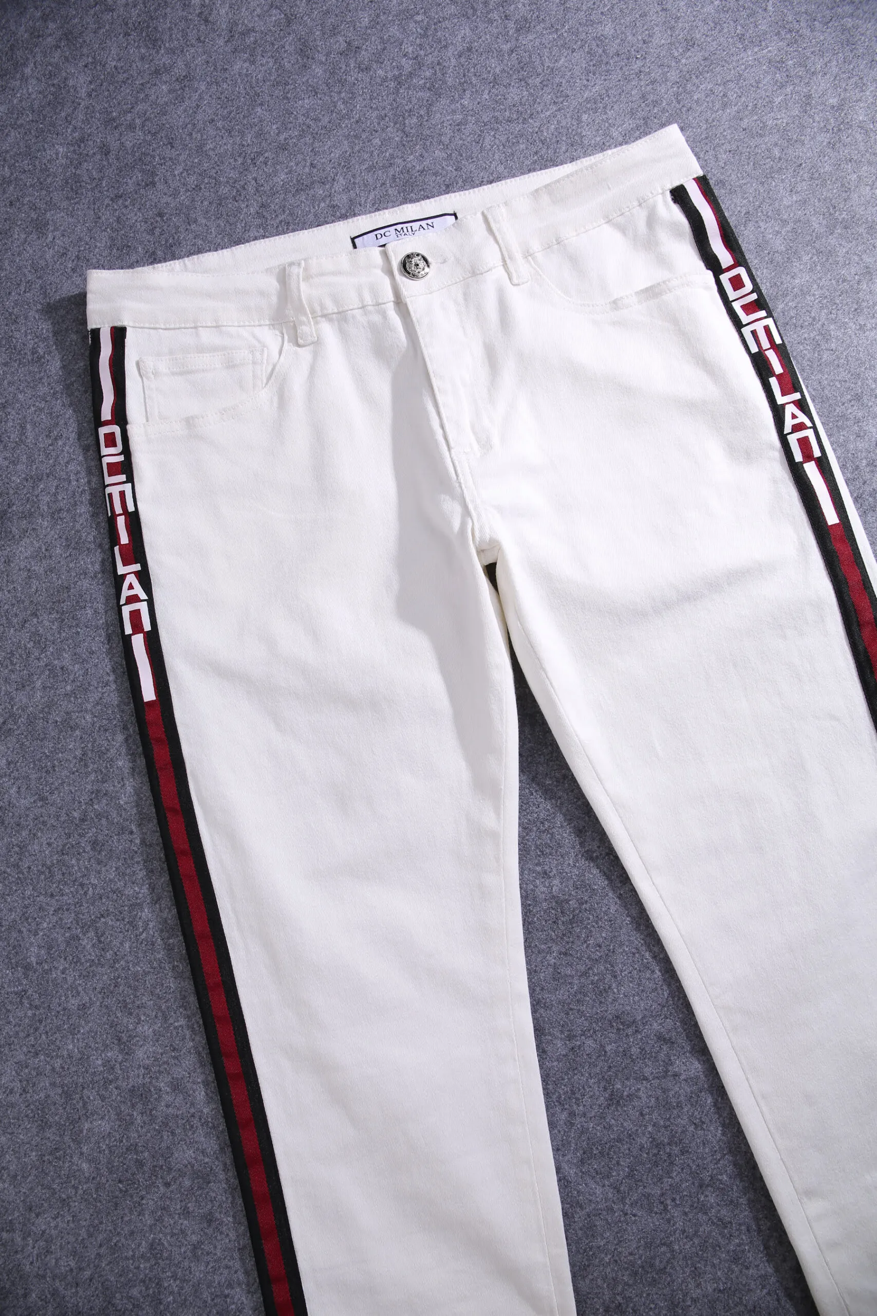 Slim-fit Jeans White Stripe