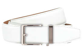 Smooth White Strap Dress Belt