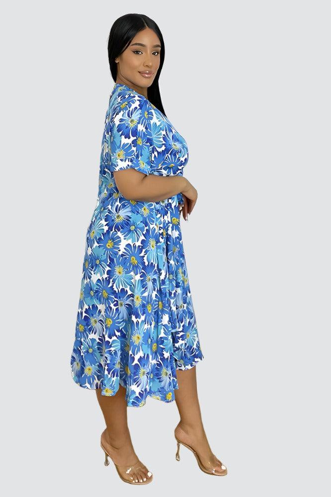 Spring Floral Midi Dress