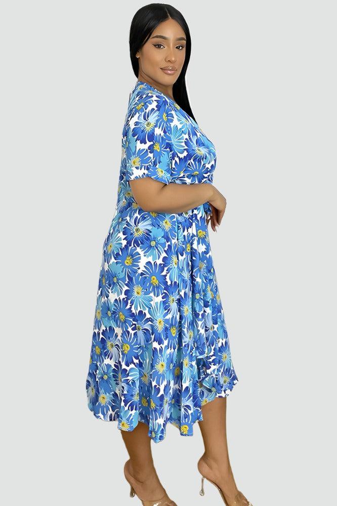 Spring Floral Midi Dress