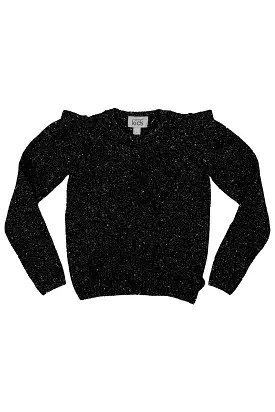 Square neck puff shoulder sweater Cosmos.