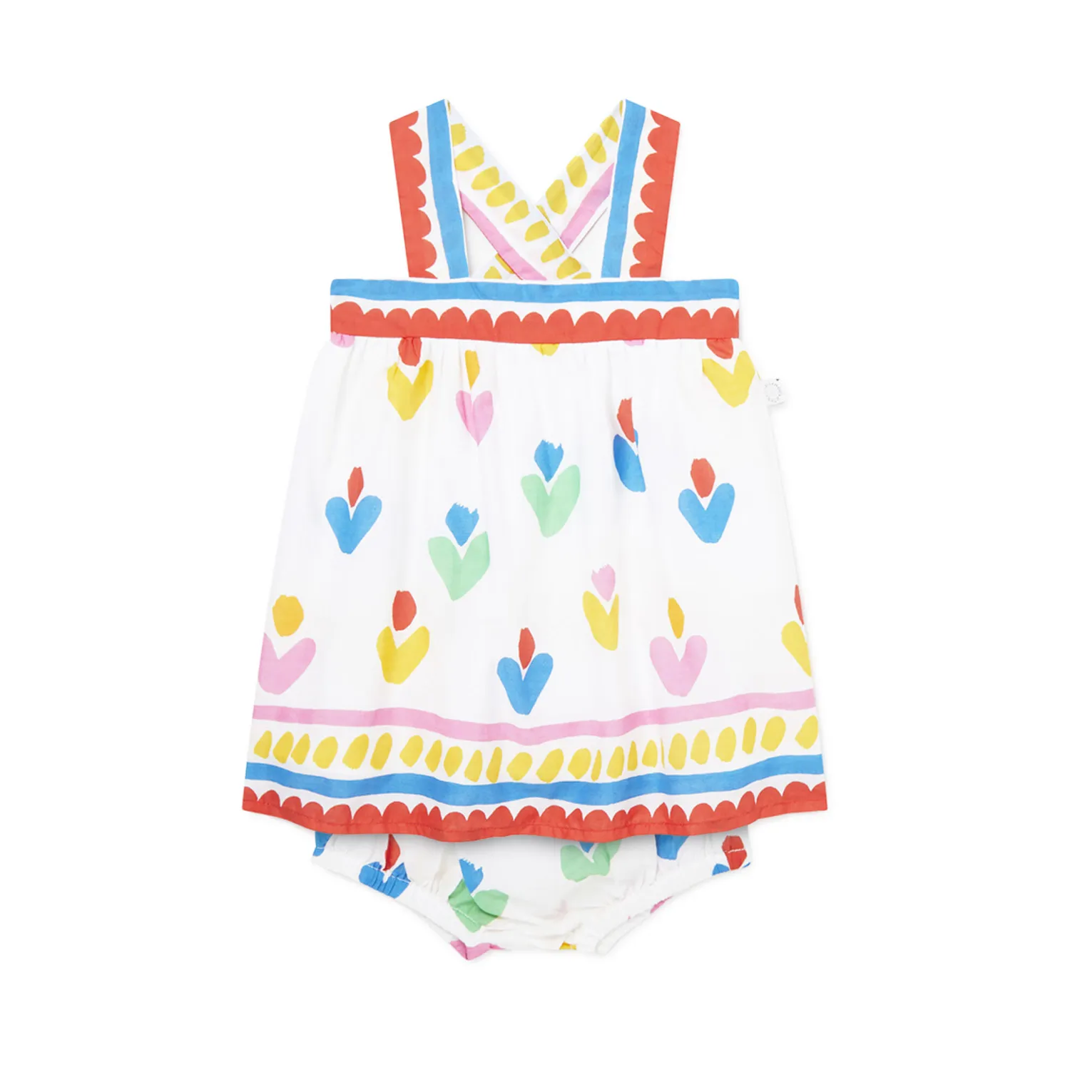 Baby Girl's White and Multicolored Dress by Stella McCartney