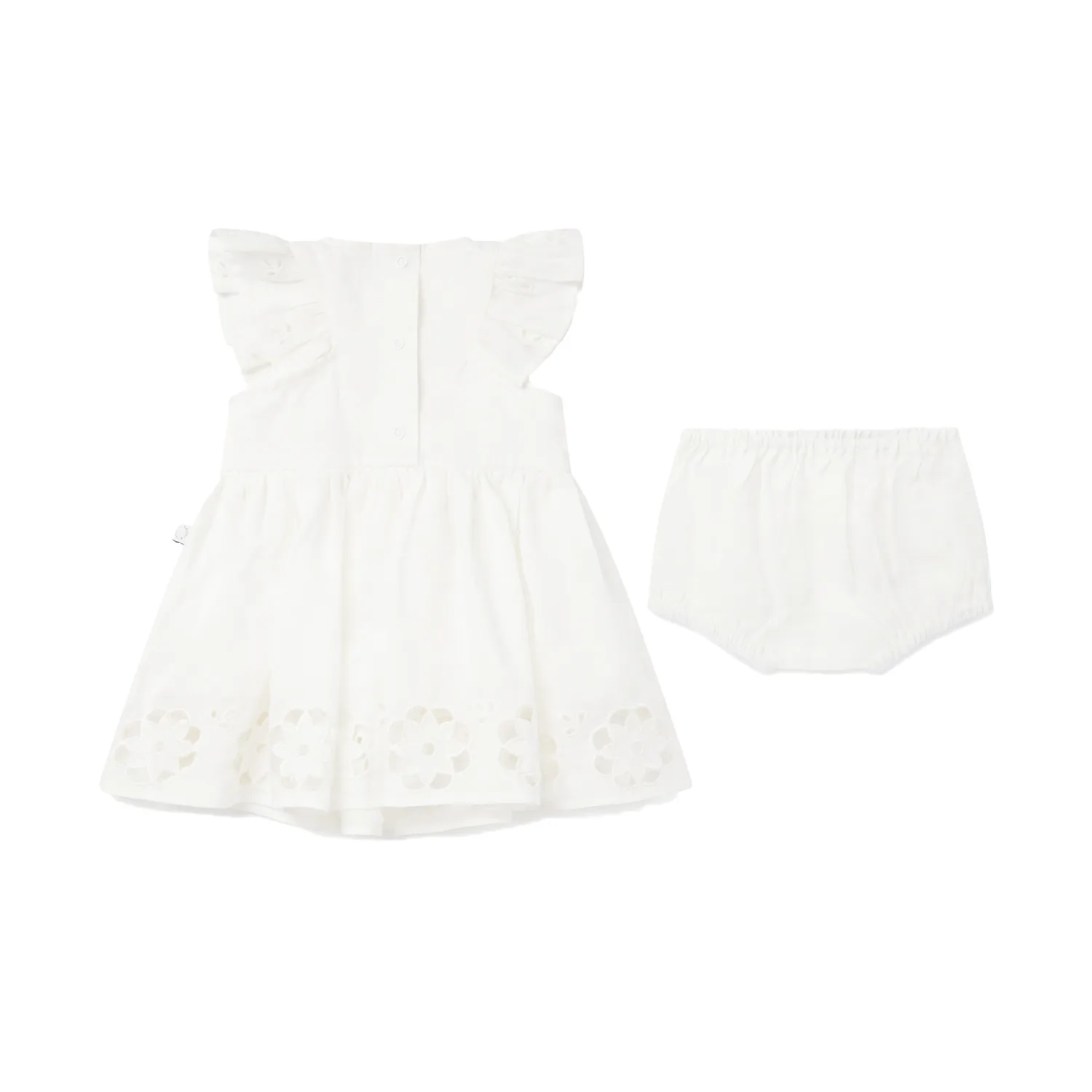 Stella Mccartney White Ramia Dress Dump Girls Baby