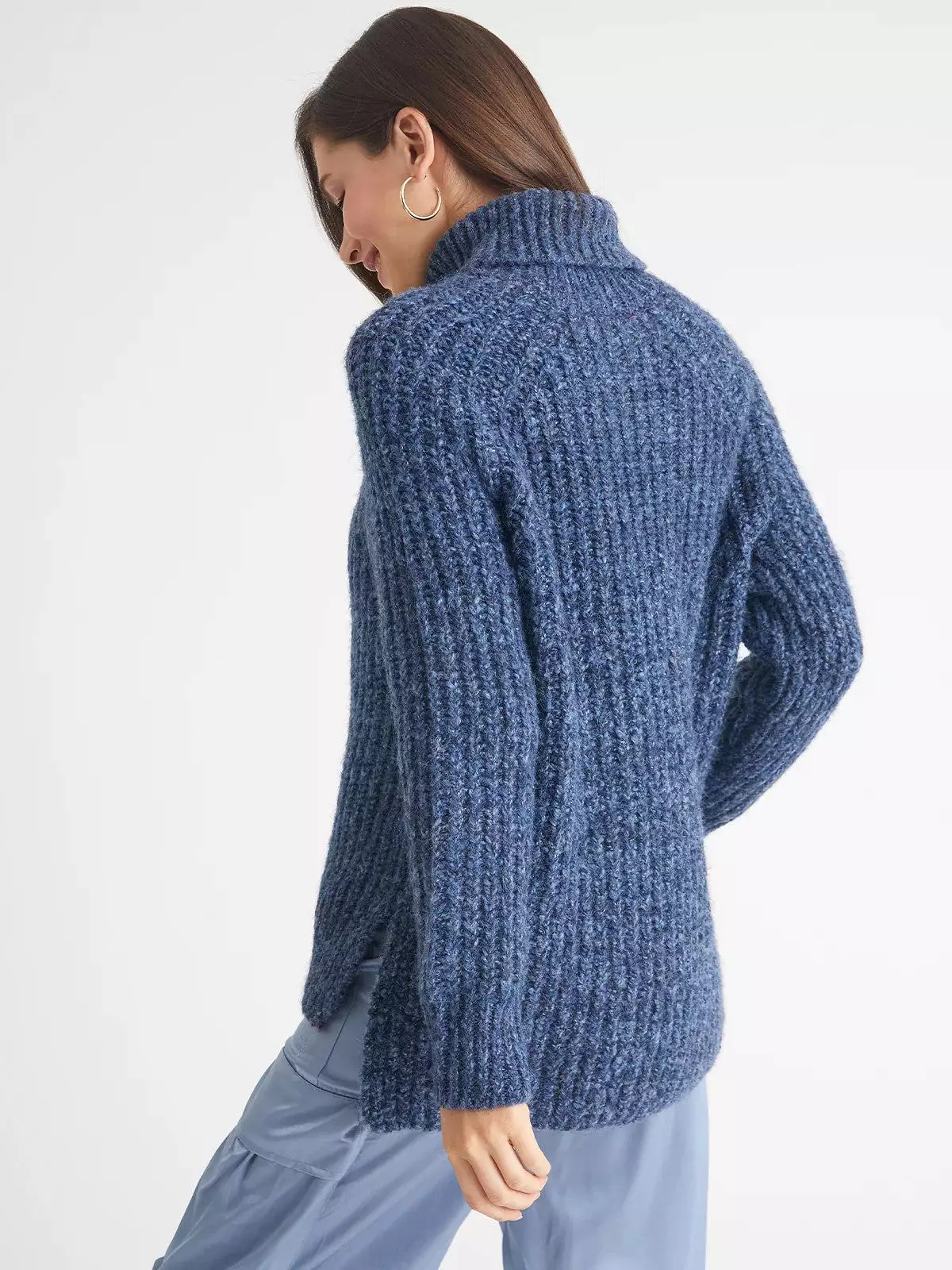 Stella Shaker Turtleneck Sweater indigo