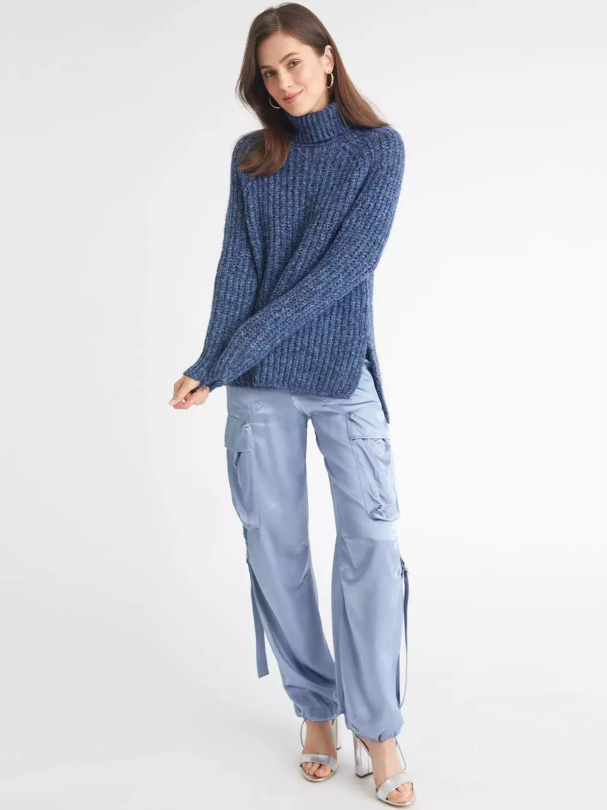 Stella Shaker Turtleneck Sweater indigo