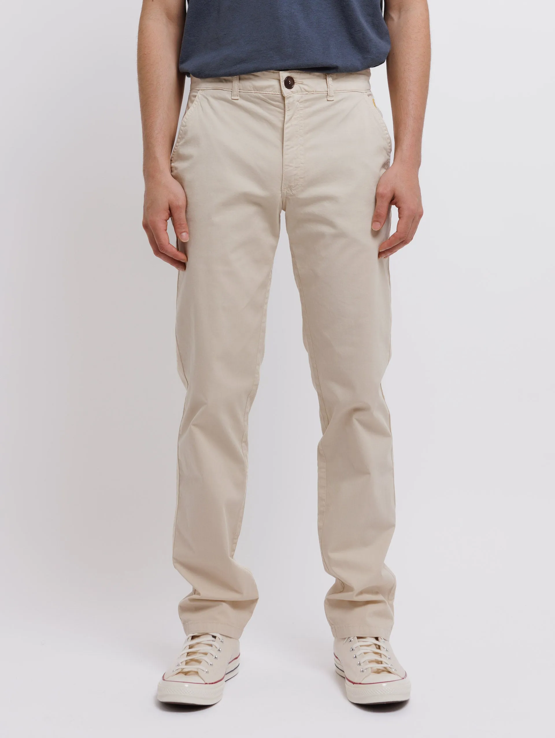 Beige Stretch Poplin Pant