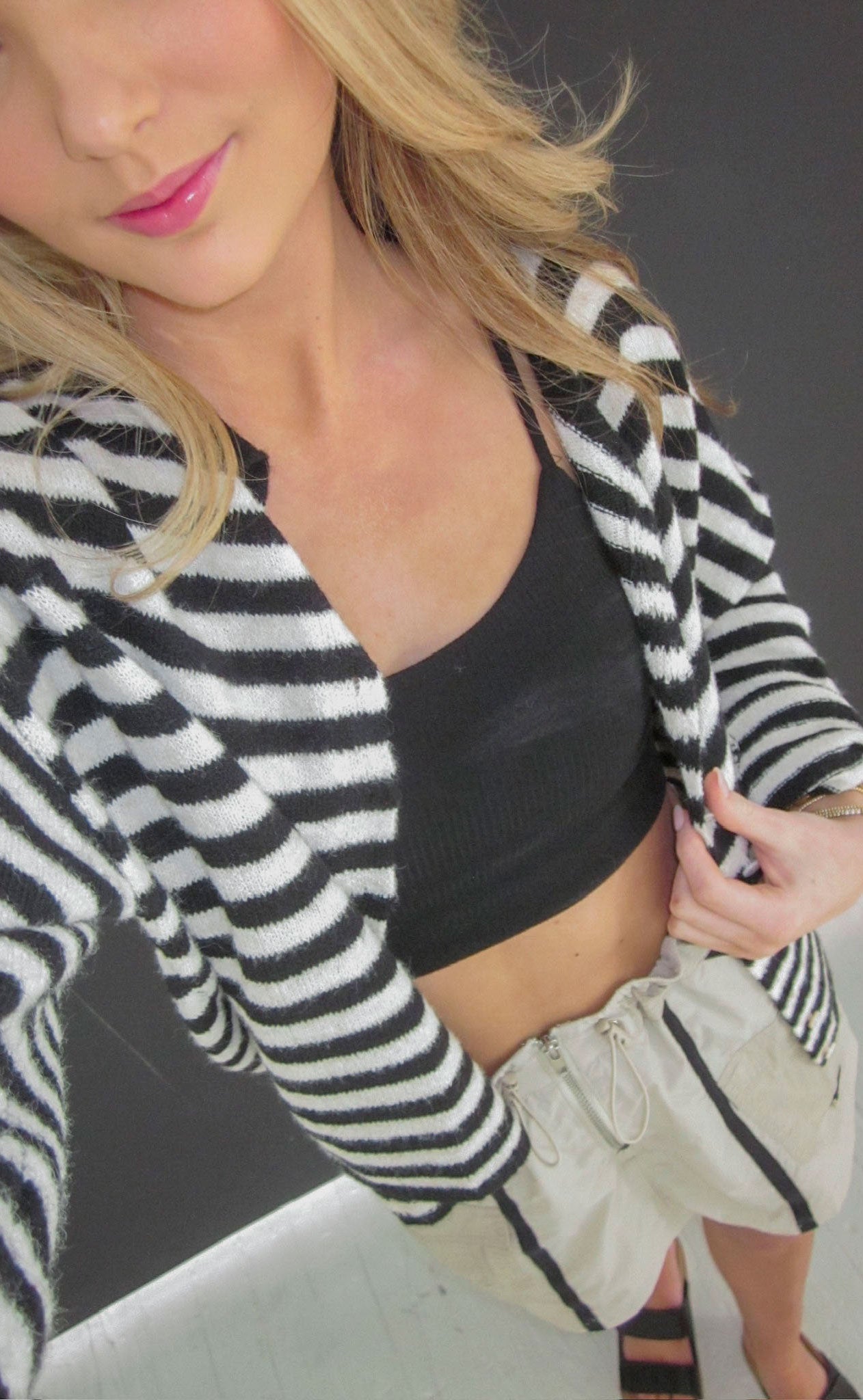 Stripe Heartbeat Cardigan