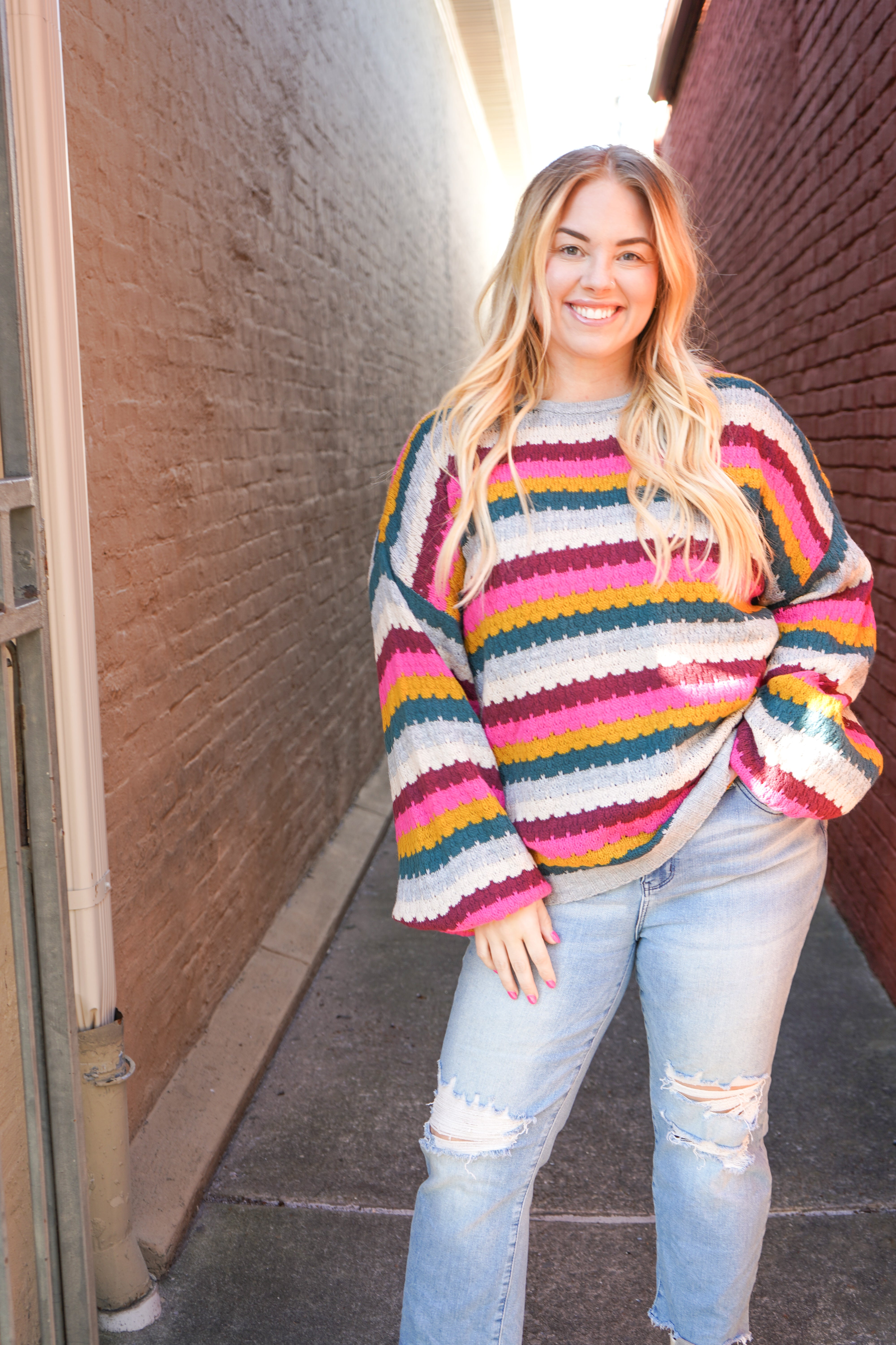 Striped Knit Sweater