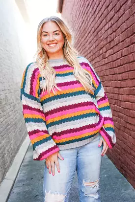 Striped Knit Sweater