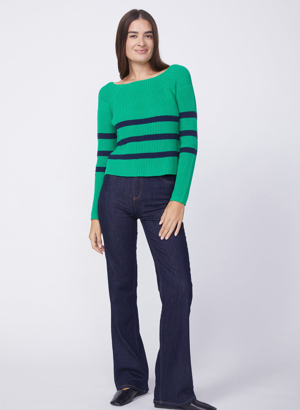 Striped Raglan Sweater, Irish Crush - Buy Now - Limited Stock