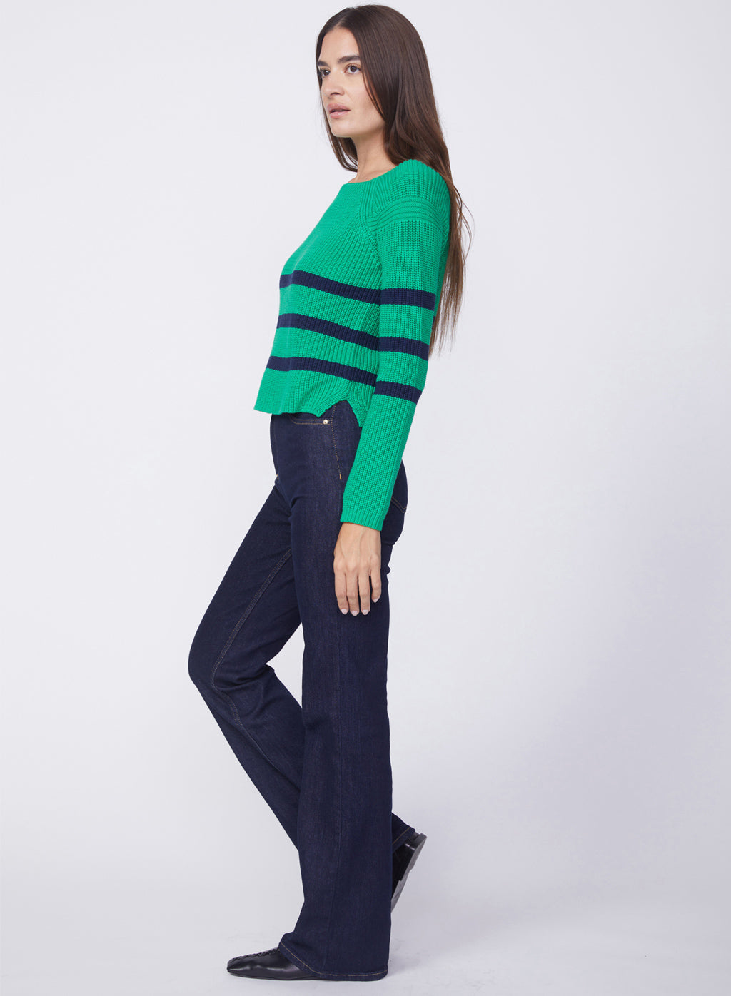 Striped Raglan Sweater, Irish Crush - Buy Now - Limited Stock