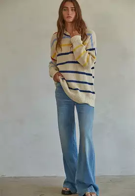 Striped Sweater - Natural Multi