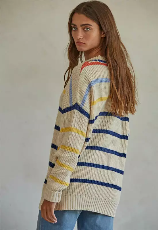 Striped Sweater - Natural Multi