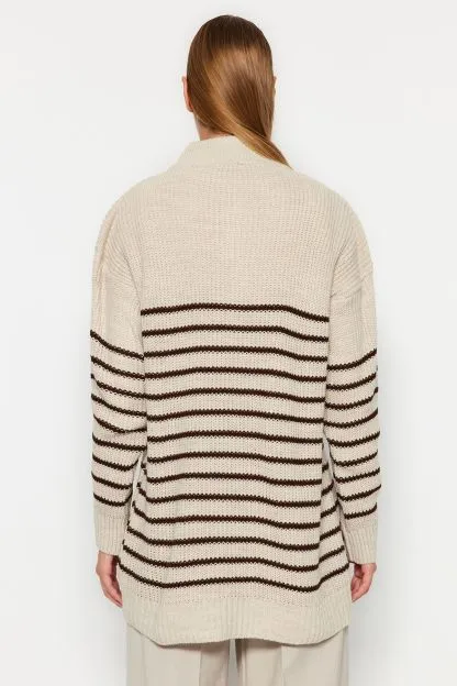 Striped Zipper Sweater