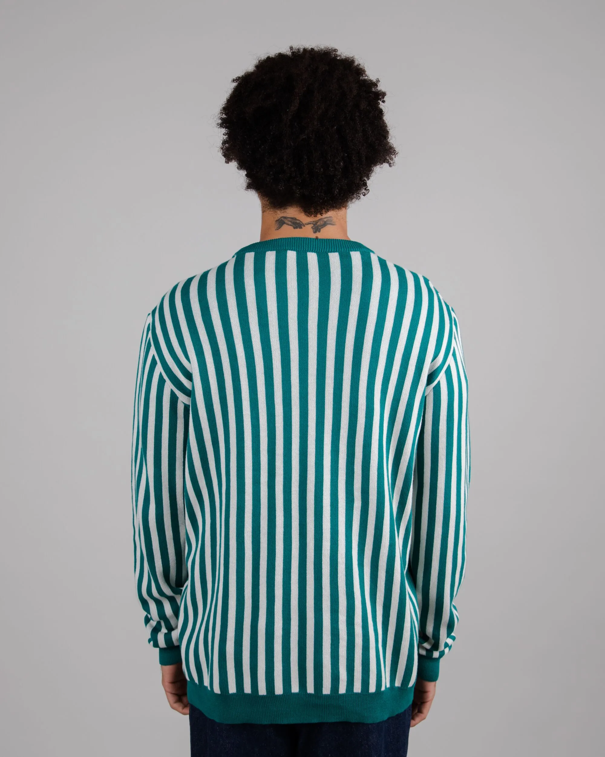 Stripes Green Cotton Sweater