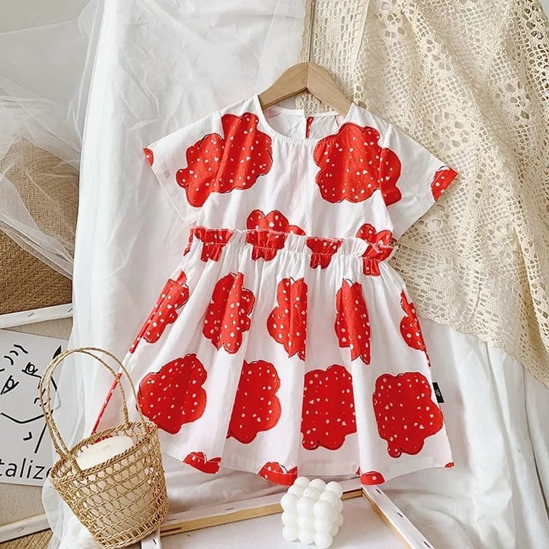 Summer Baby Princess Dress with Cloud Pattern Printing for Girls 1-2 Years (X1999582)