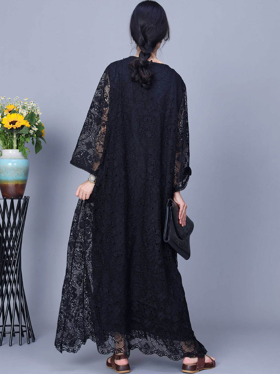 Summer lace maxi dress for women KL1017