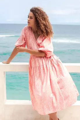 Sweet Magnolia Wrap Midi Dress - On Sale