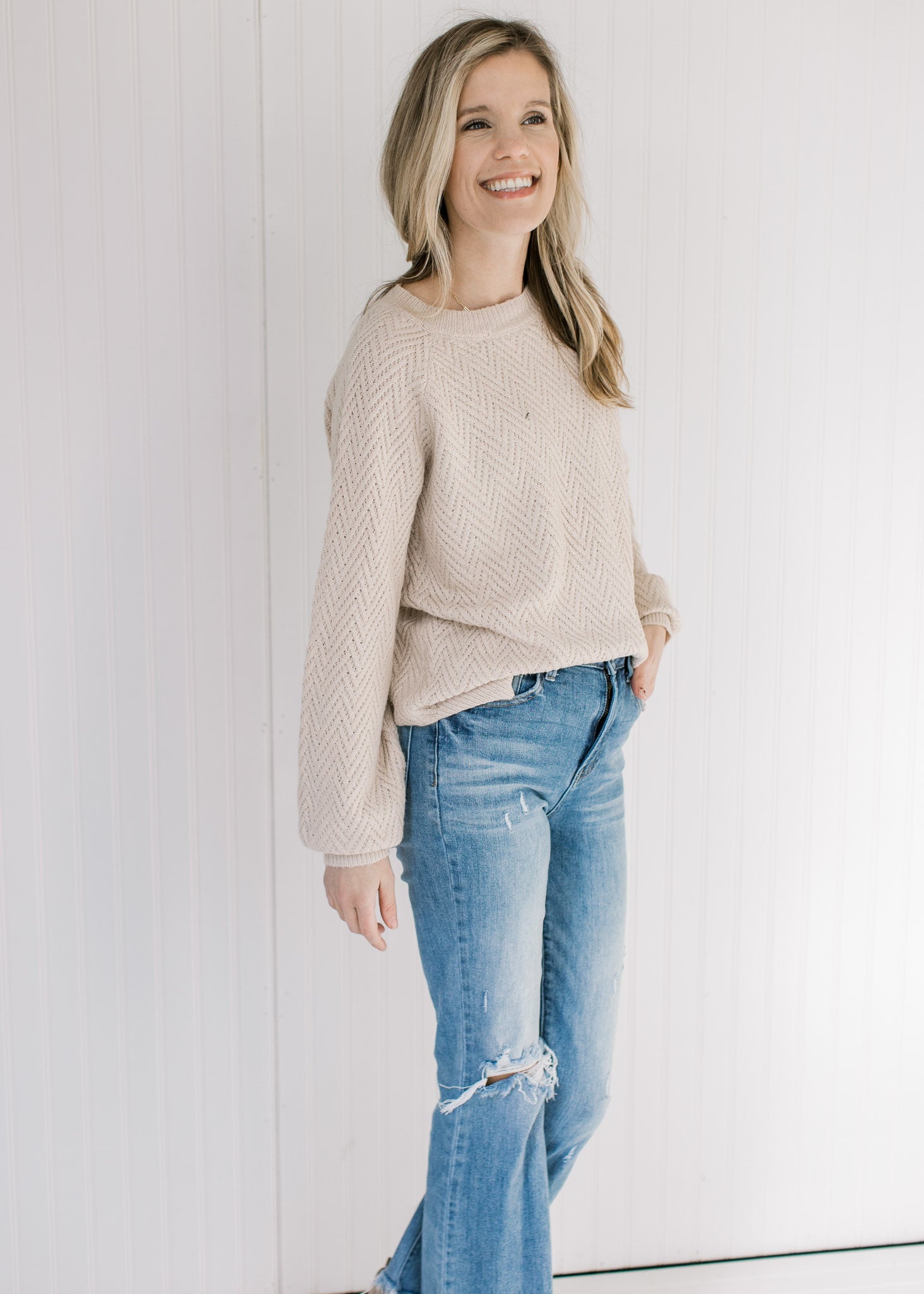 Tan Knit Pullover