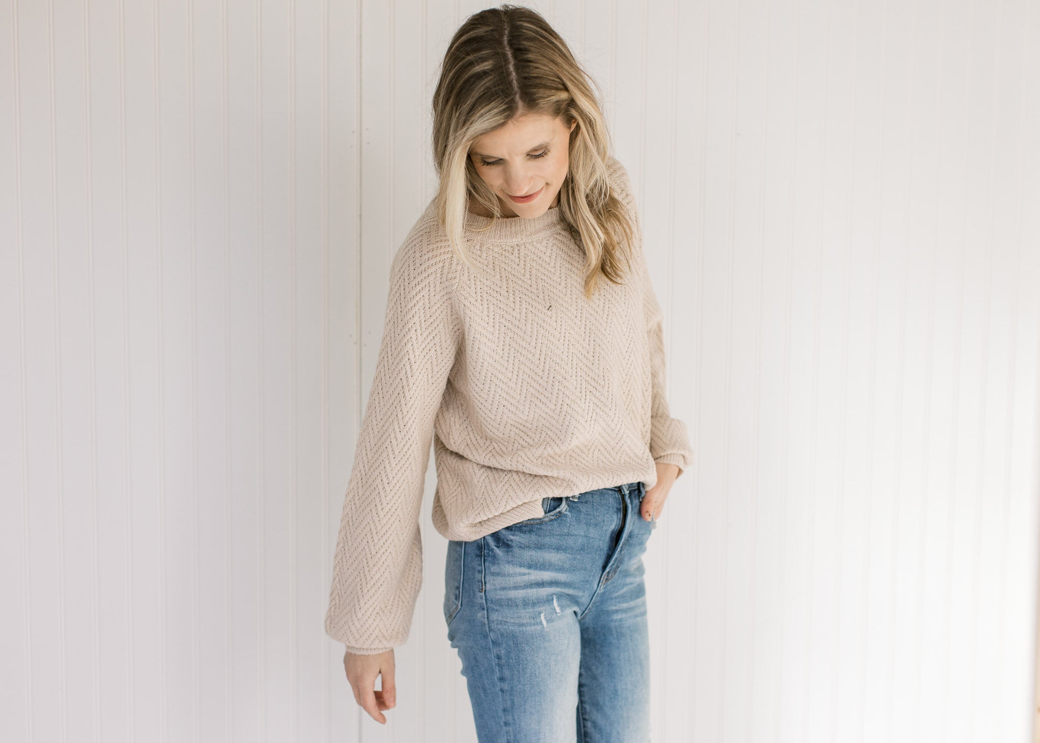 Tan Knit Pullover