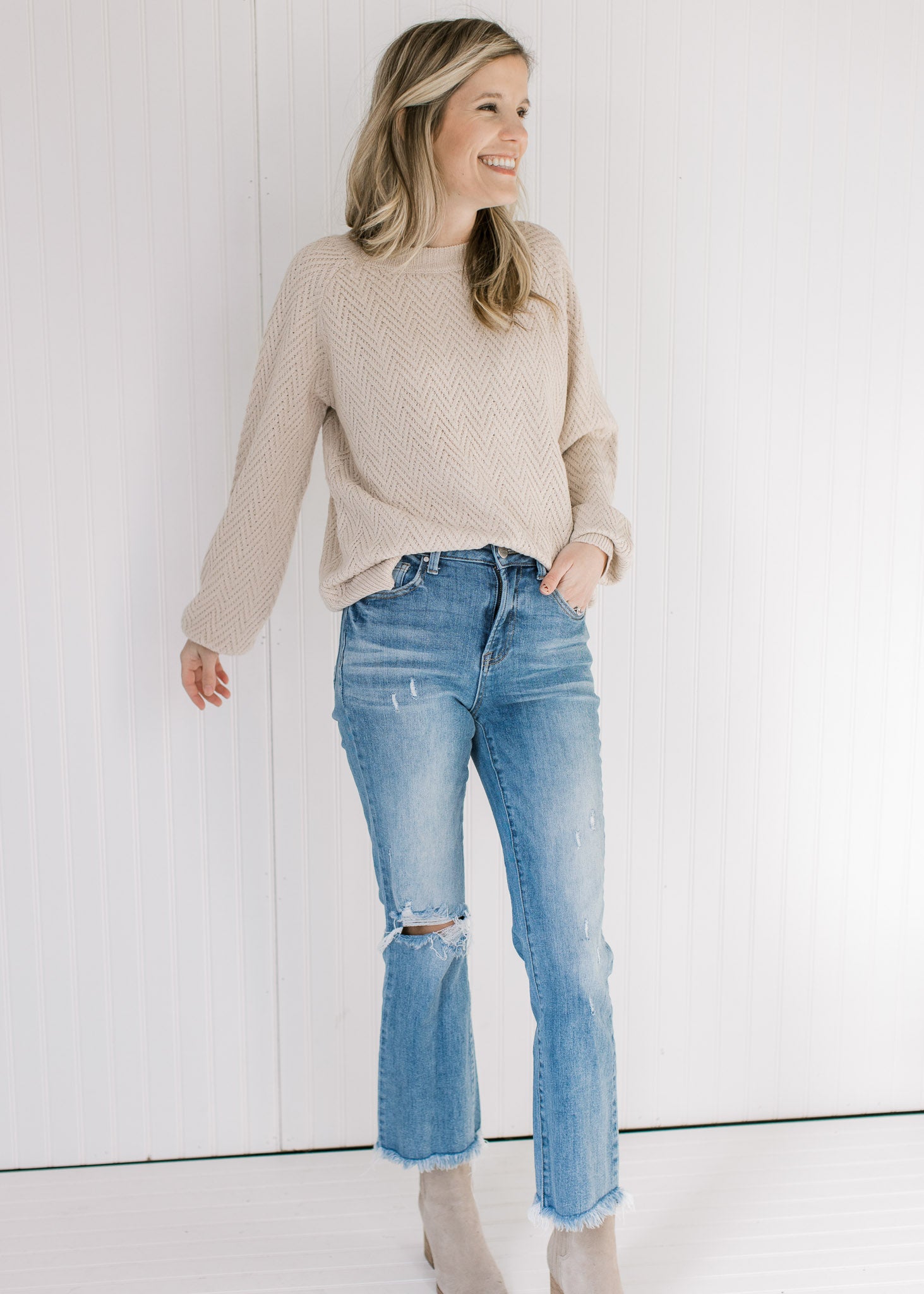 Tan Knit Pullover