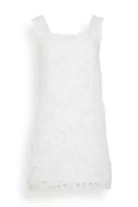 Tank Dress in Cream for Embroidery