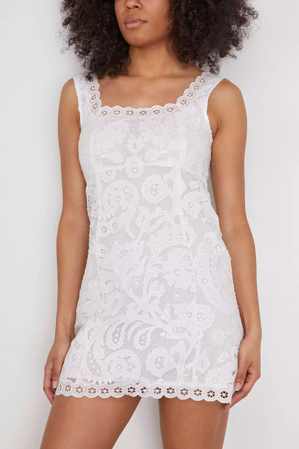 Tank Dress in Cream for Embroidery