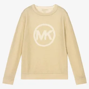 Golden Logo Sweater for Teenage Girls