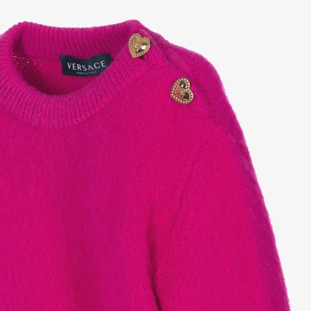 Pink Wool Sweater for Teen Girls.