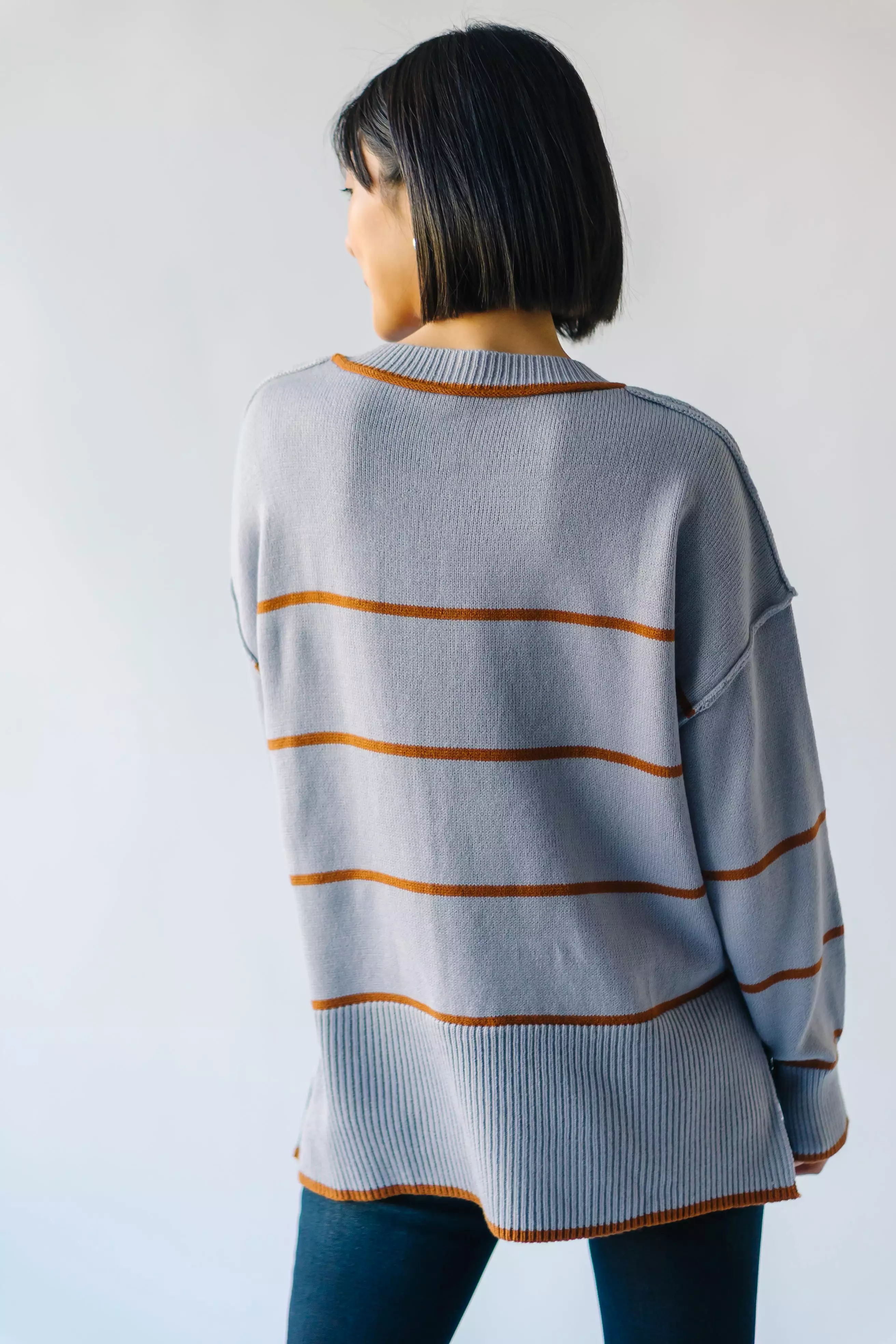 The Blue + Tan Borden Striped Sweater