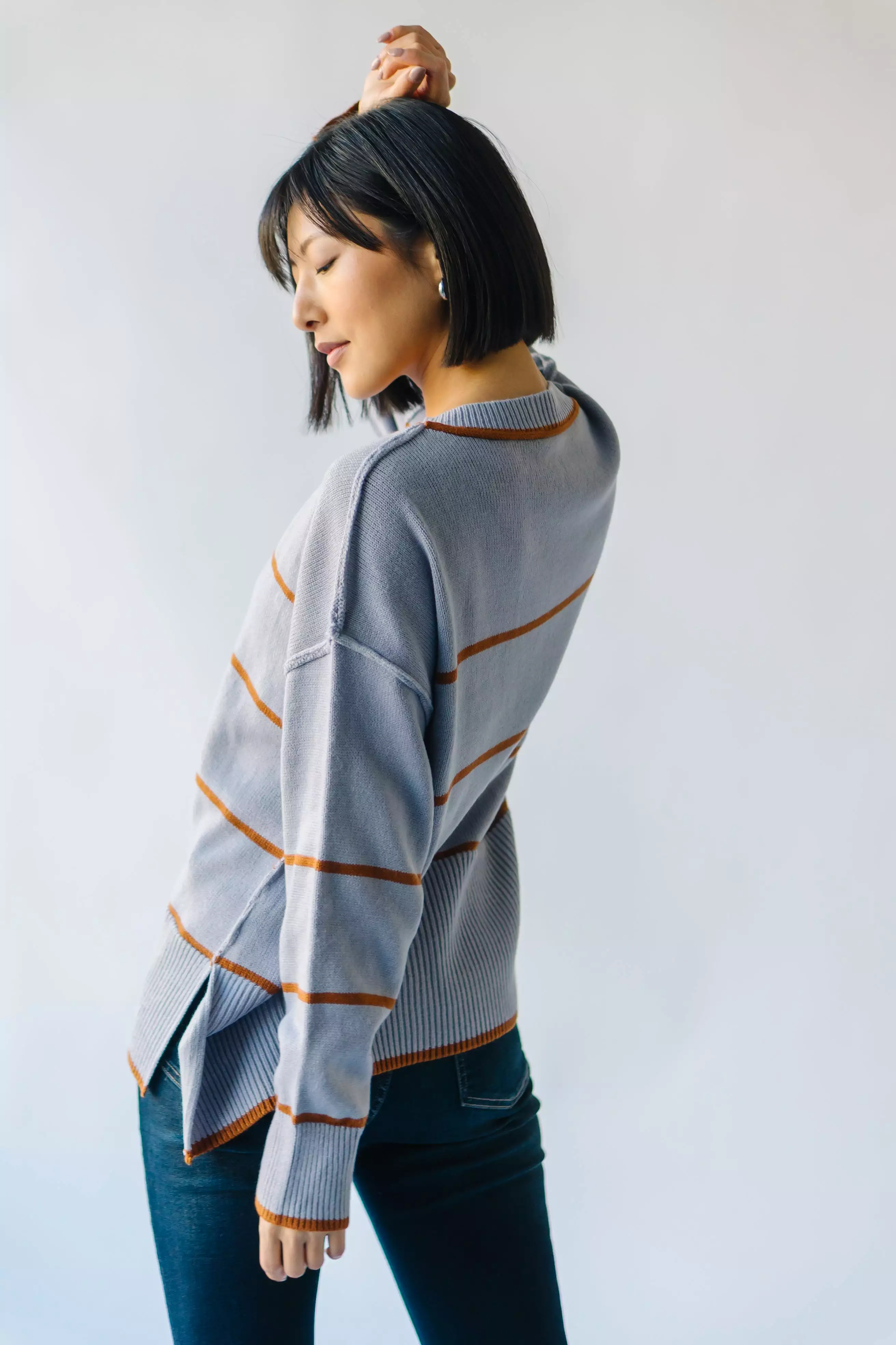 The Blue + Tan Borden Striped Sweater